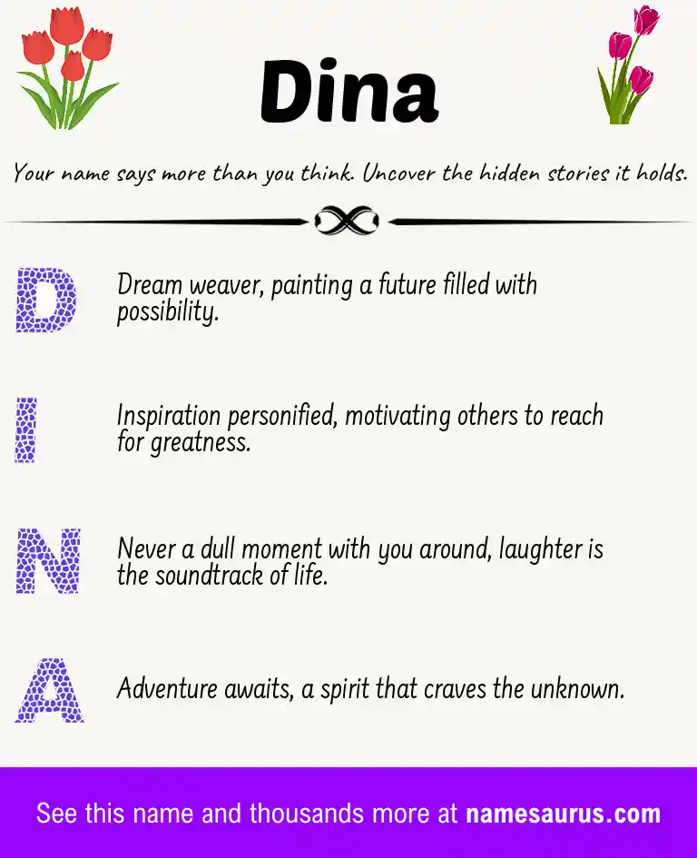 Acrostic poem about Dina.
