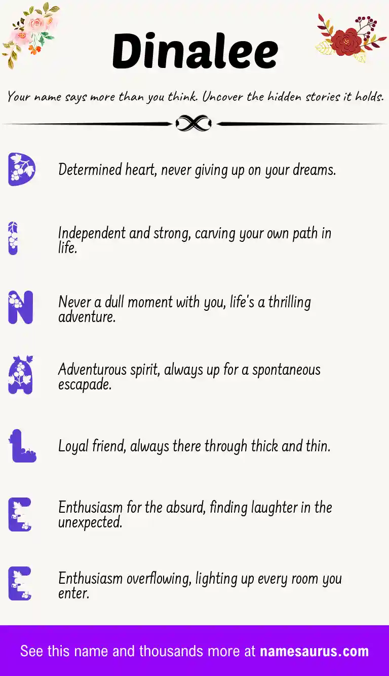 Acrostic poem about Dinalee.