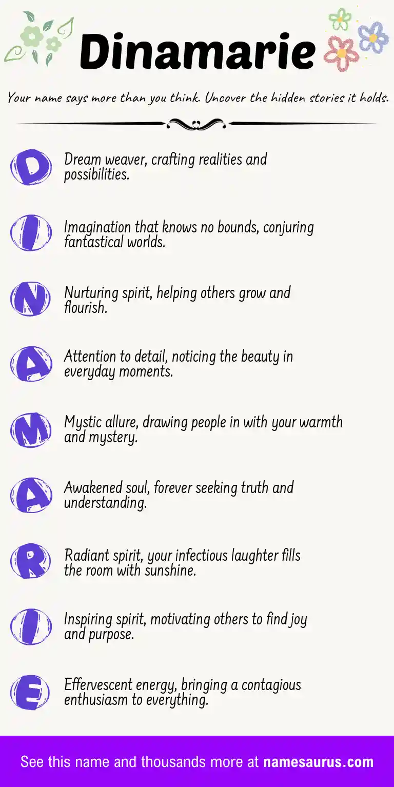 Acrostic poem about Dinamarie.