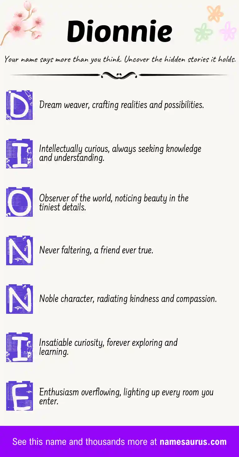 Acrostic poem about Dionnie.