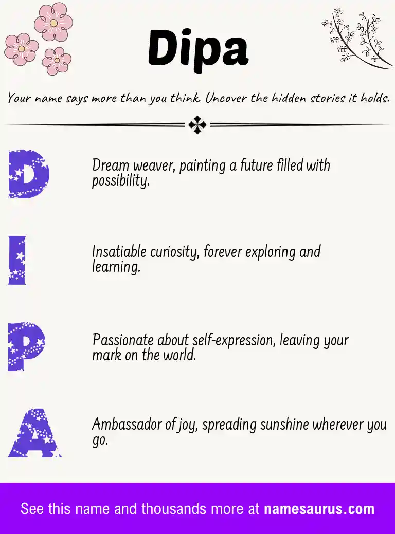 Acrostic poem about Dipa.