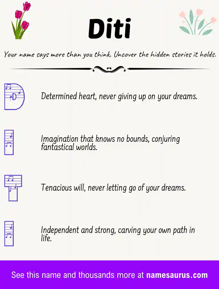 Acrostic poem about Diti.