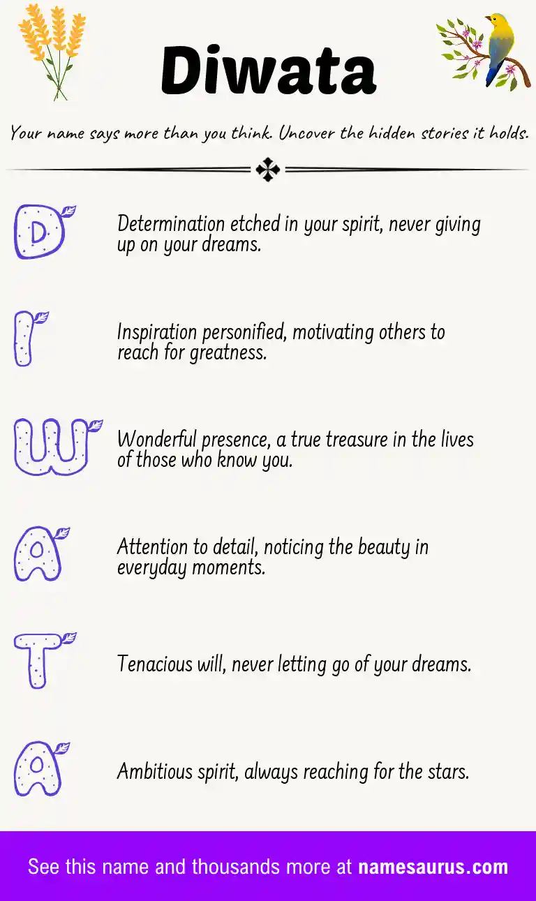 Acrostic poem about Diwata.