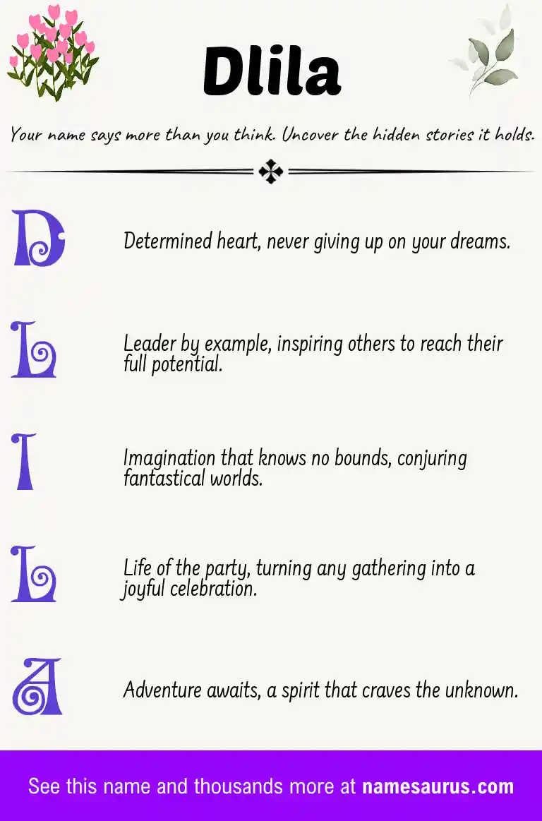 Acrostic poem about Dlila.
