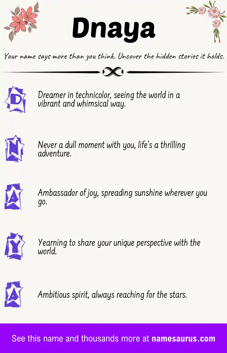 Acrostic poem about Dnaya.