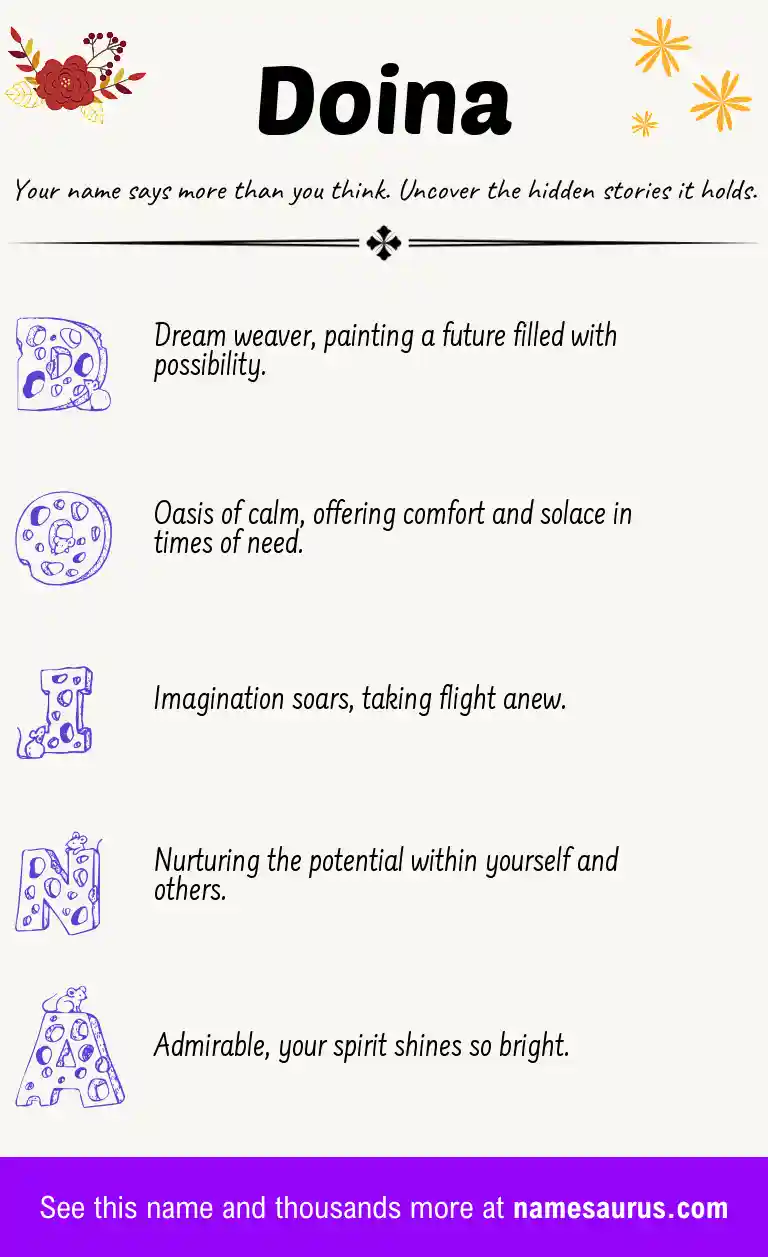 Acrostic poem about Doina.