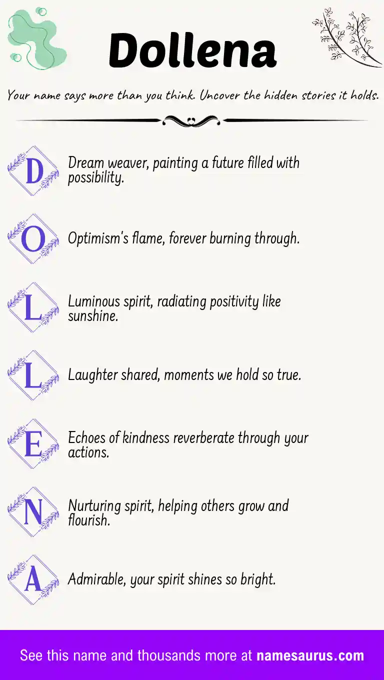 Acrostic poem about Dollena.