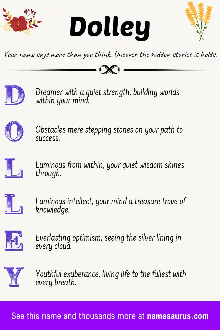Acrostic poem about Dolley.