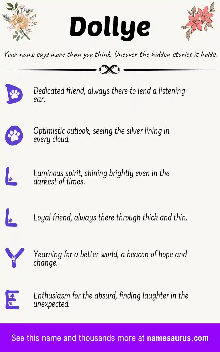 Acrostic poem about Dollye.