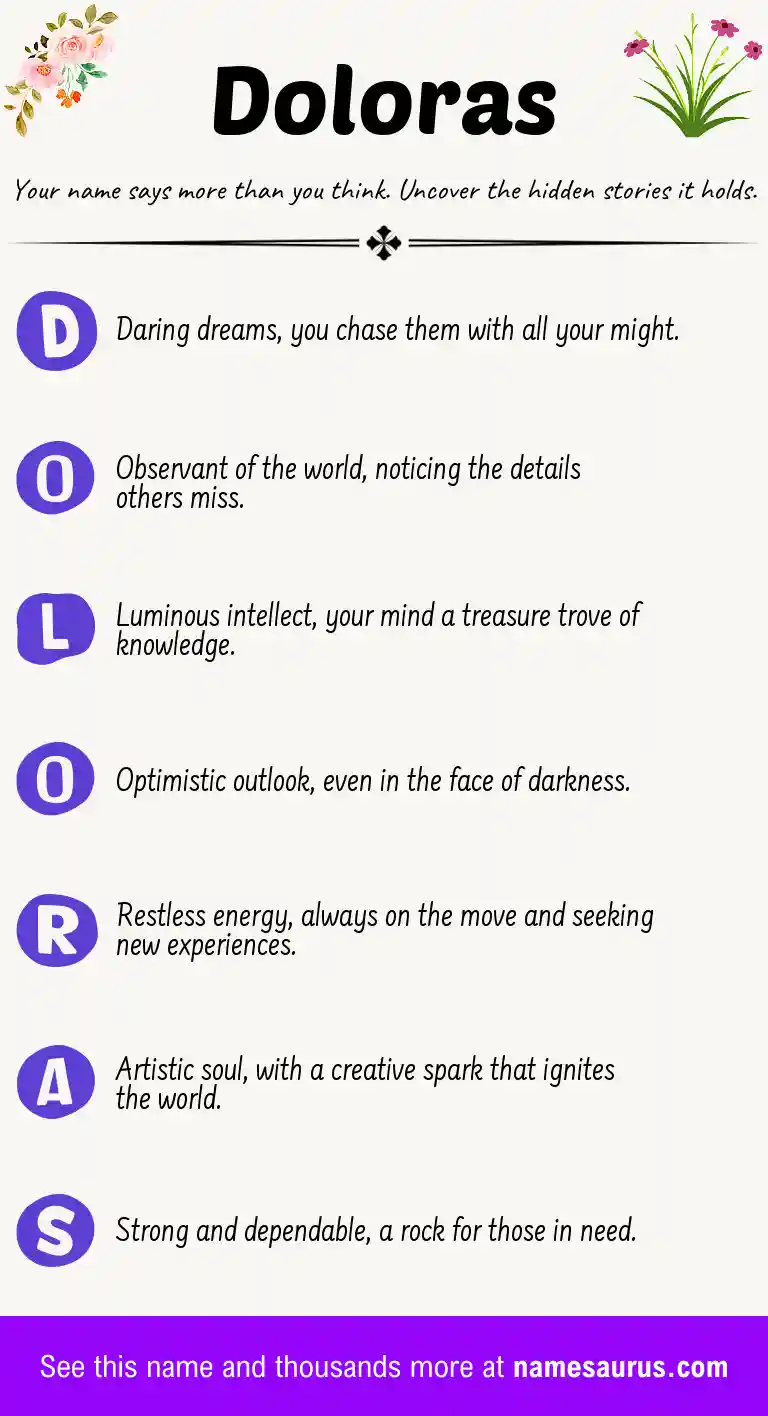Acrostic poem about Doloras.