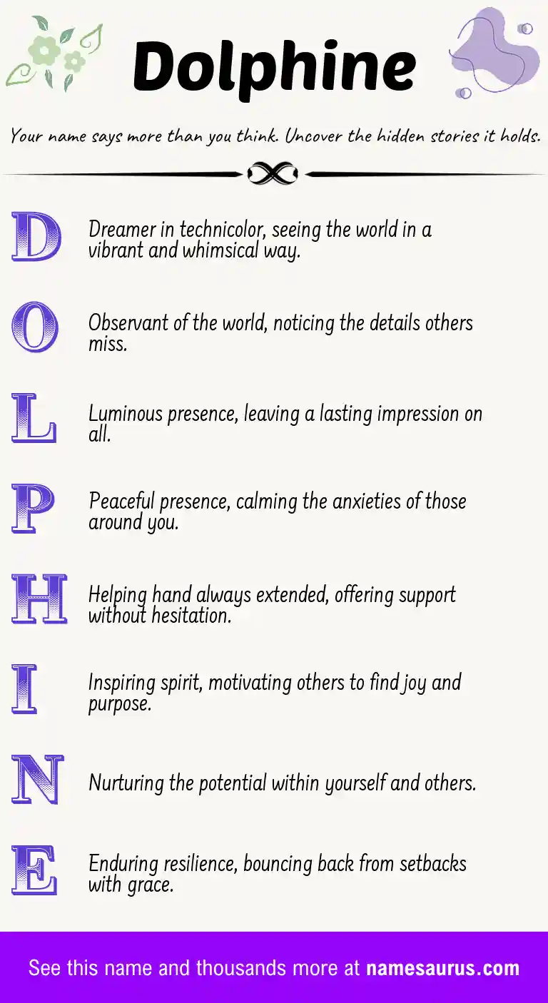 Acrostic poem about Dolphine.