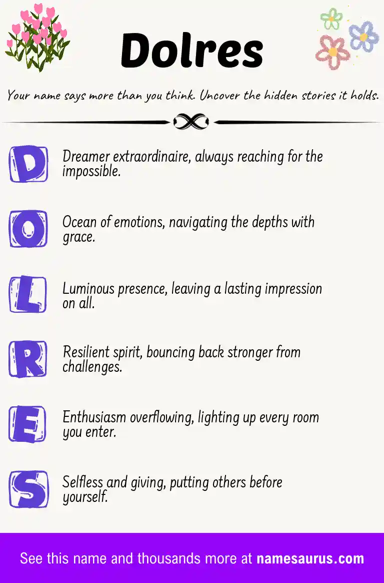 Acrostic poem about Dolres.