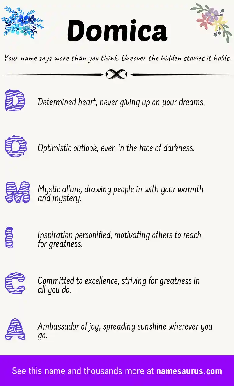Acrostic poem about Domica.