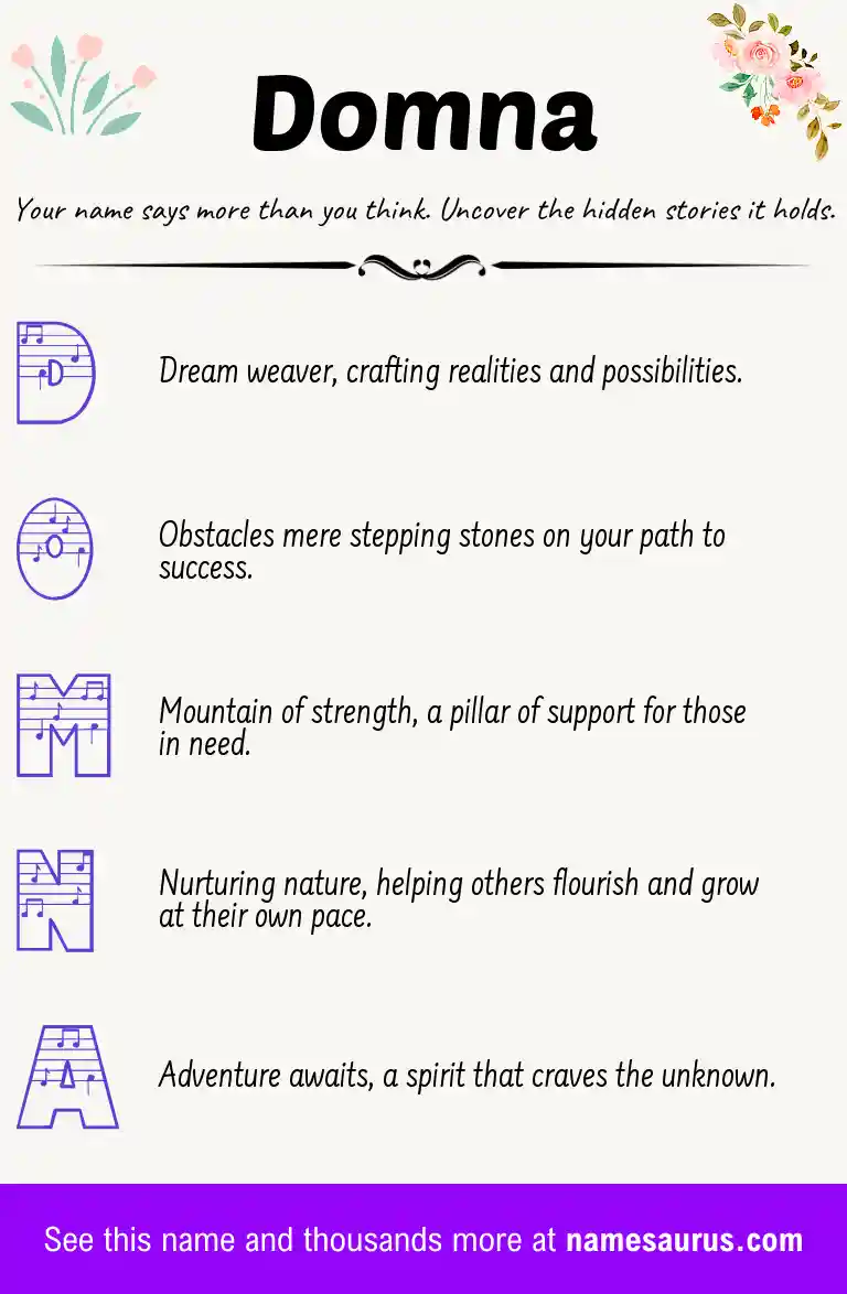 Acrostic poem about Domna.