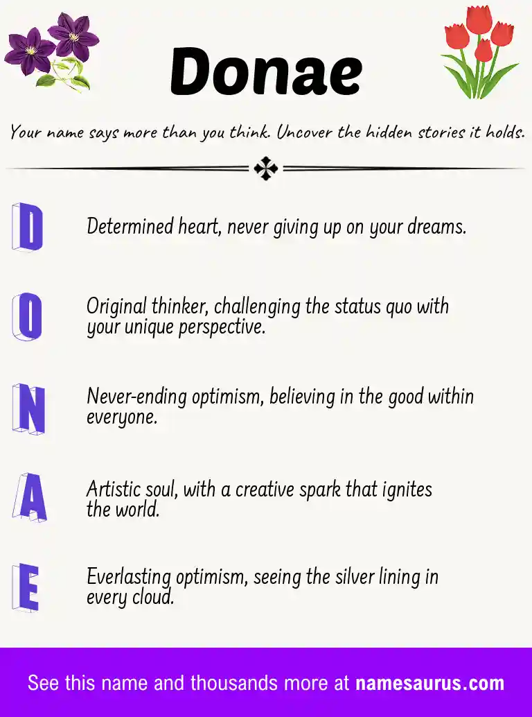 Acrostic poem about Donae.
