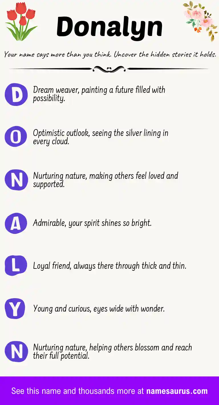 Acrostic poem about Donalyn.