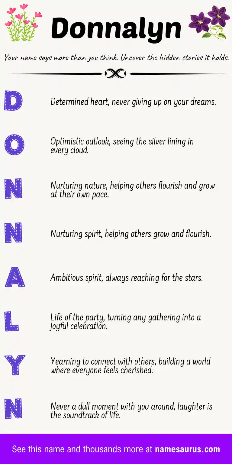 Acrostic poem about Donnalyn.