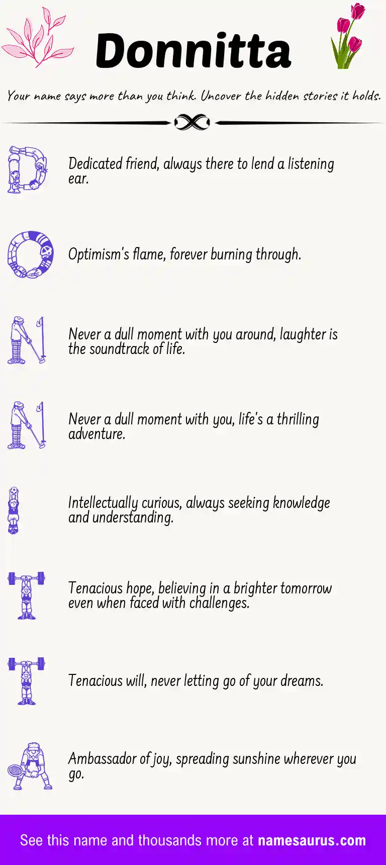 Acrostic poem about Donnitta.