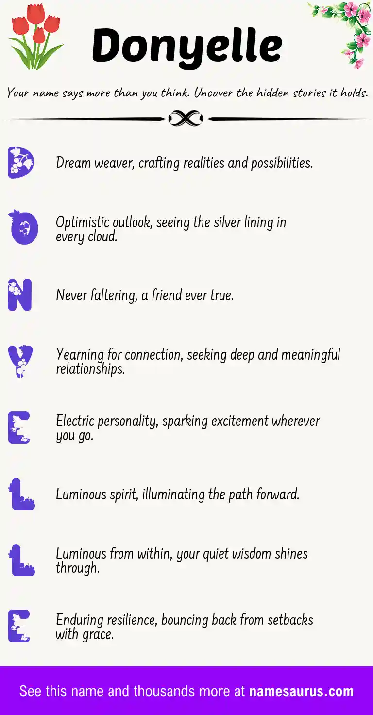 Acrostic poem about Donyelle.