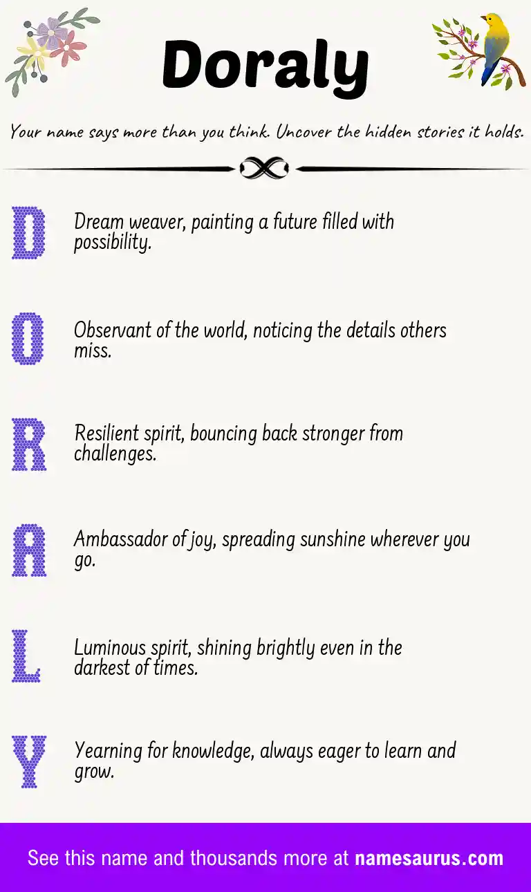 Acrostic poem about Doraly.
