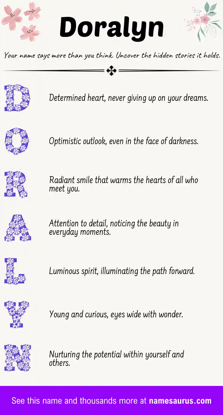 Acrostic poem about Doralyn.