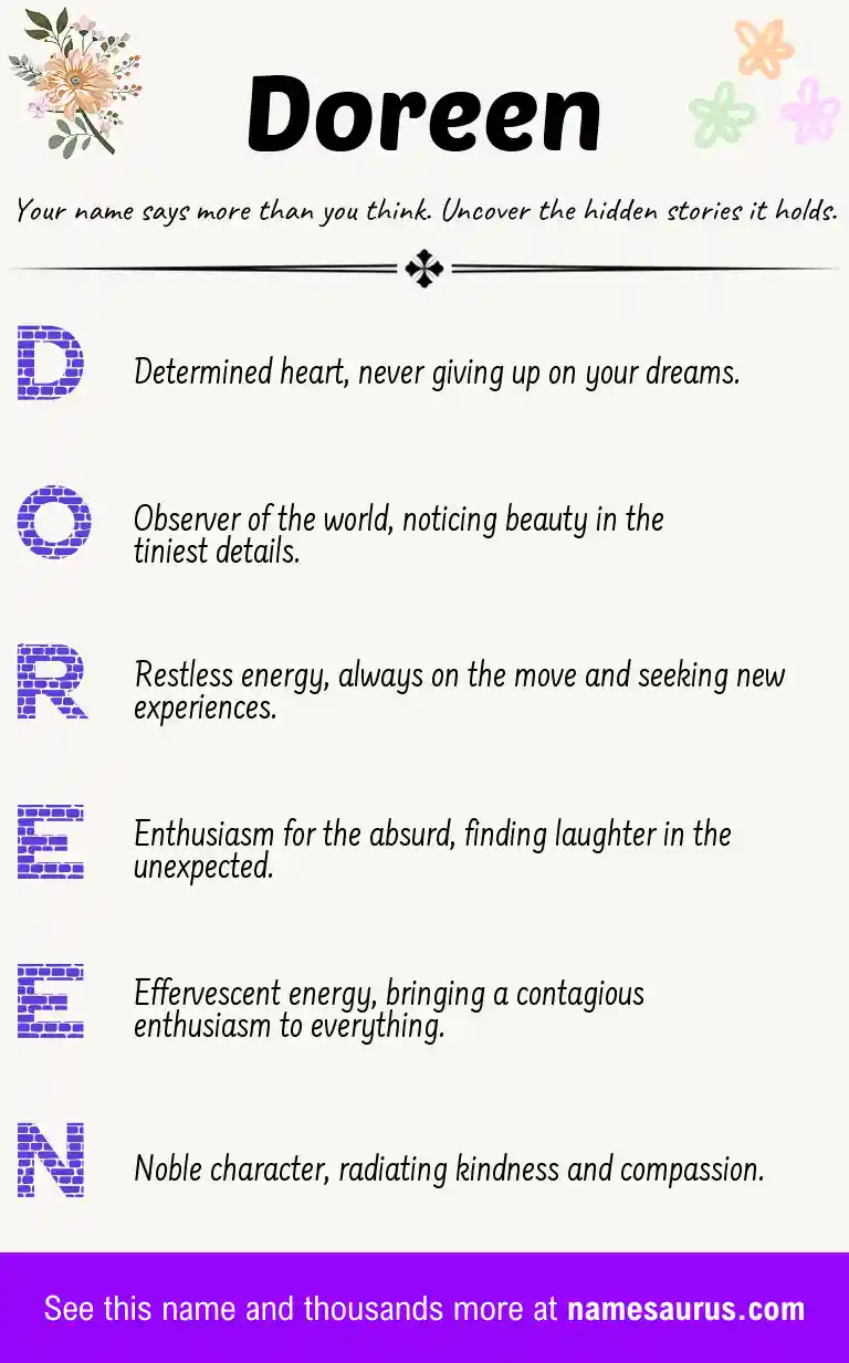 Acrostic poem about Doreen.