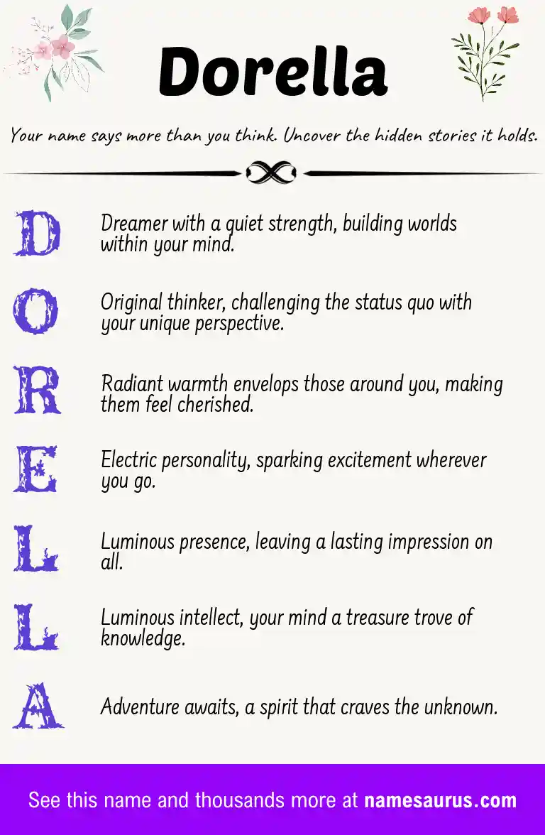 Acrostic poem about Dorella.