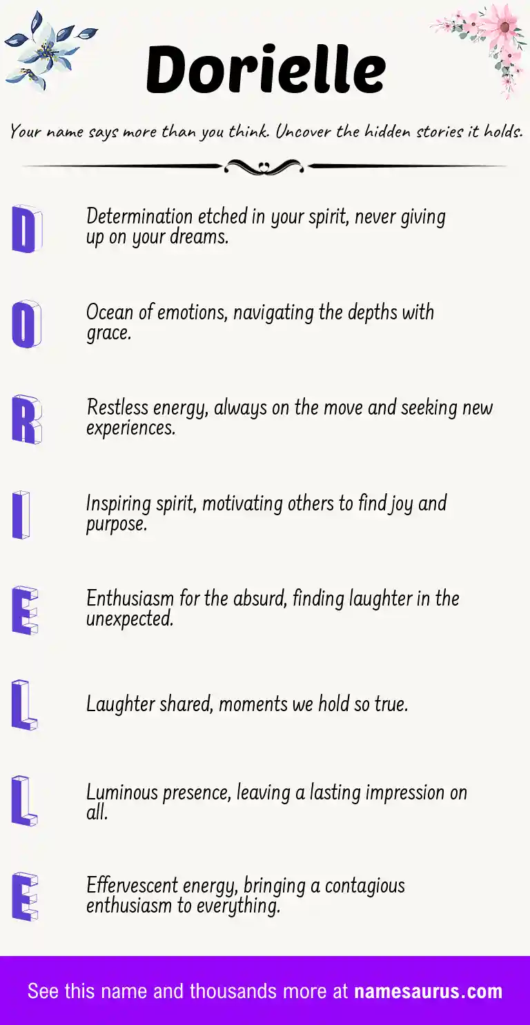 Acrostic poem about Dorielle.
