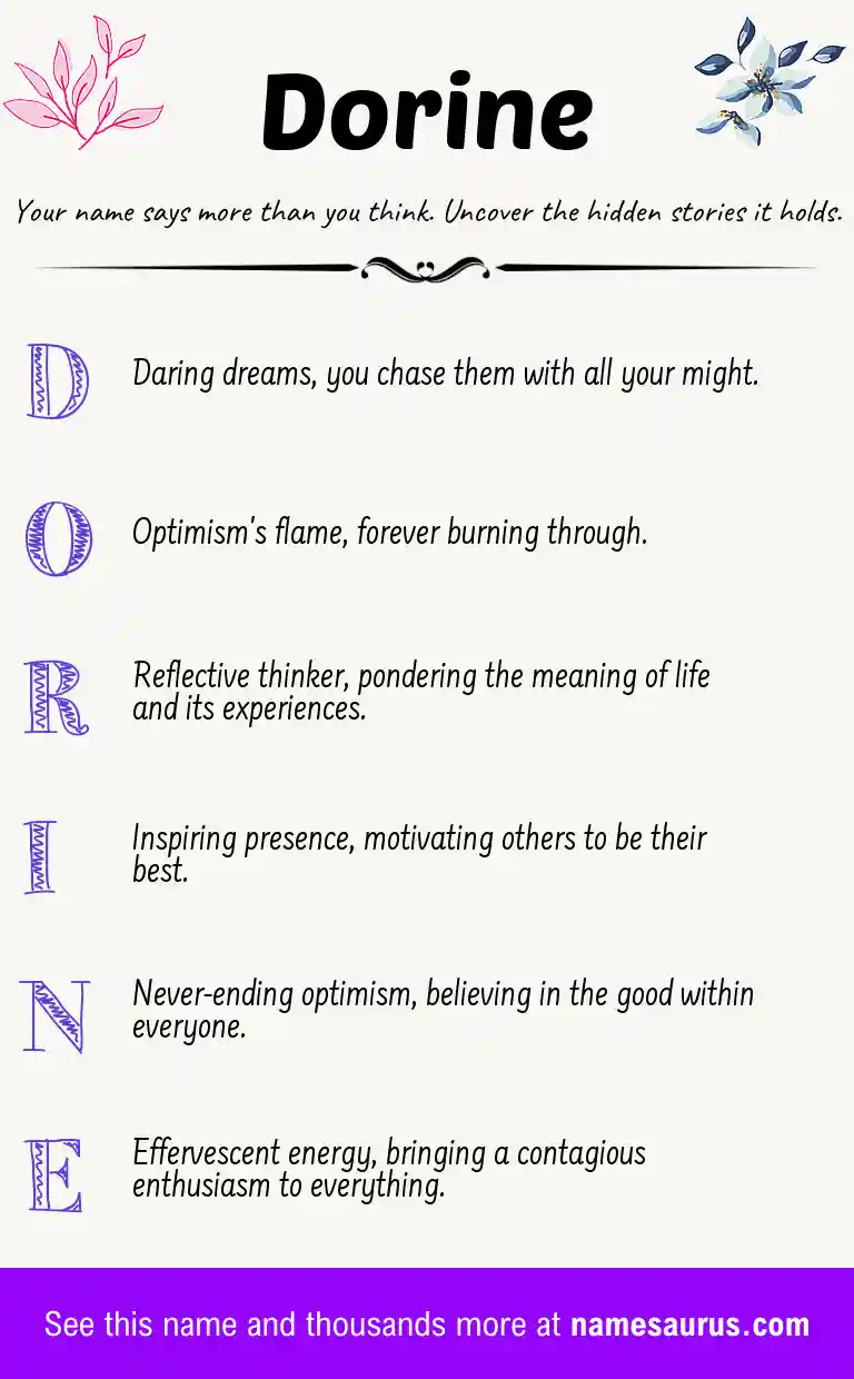 Acrostic poem about Dorine.