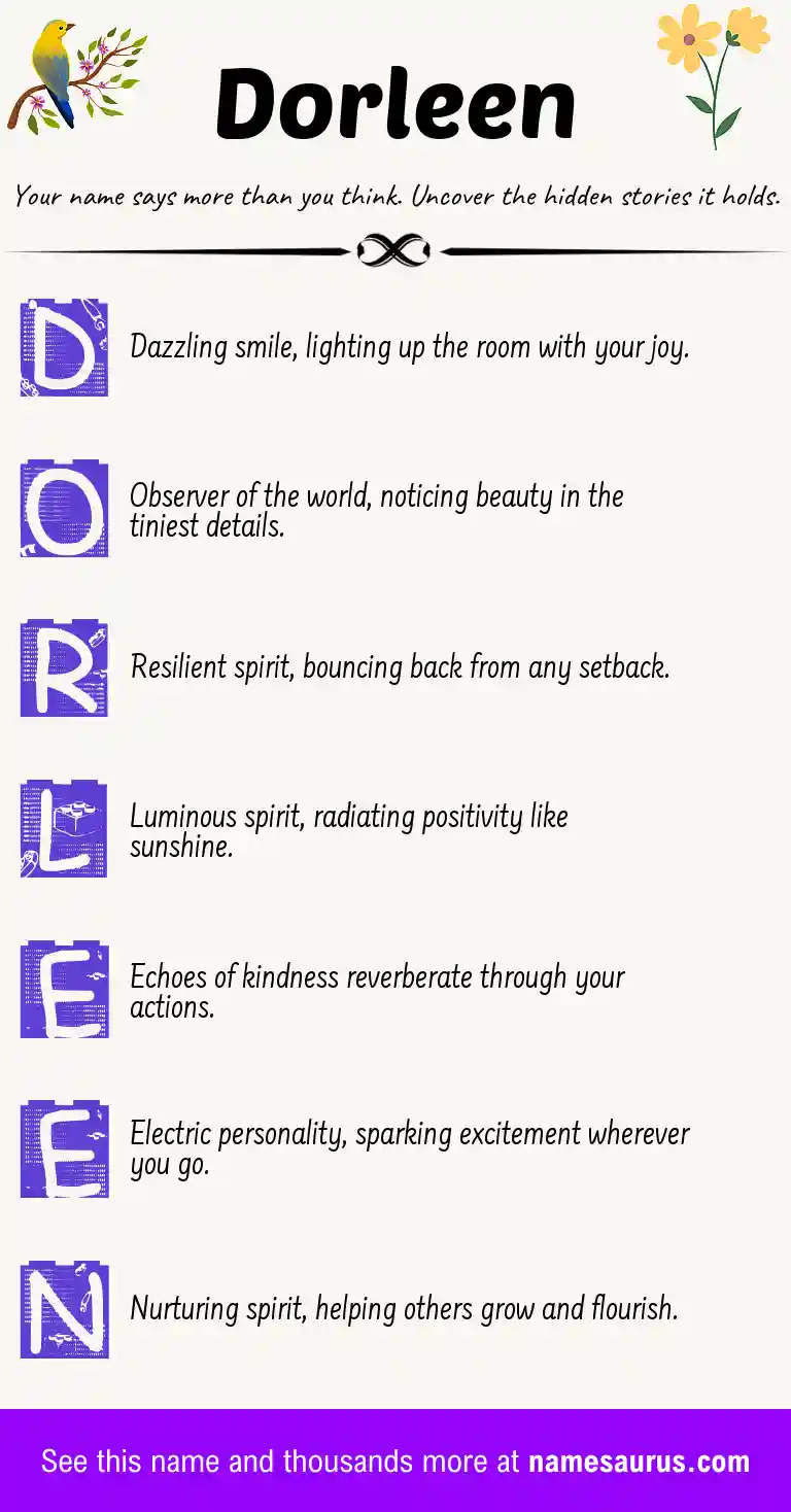 Acrostic poem about Dorleen.