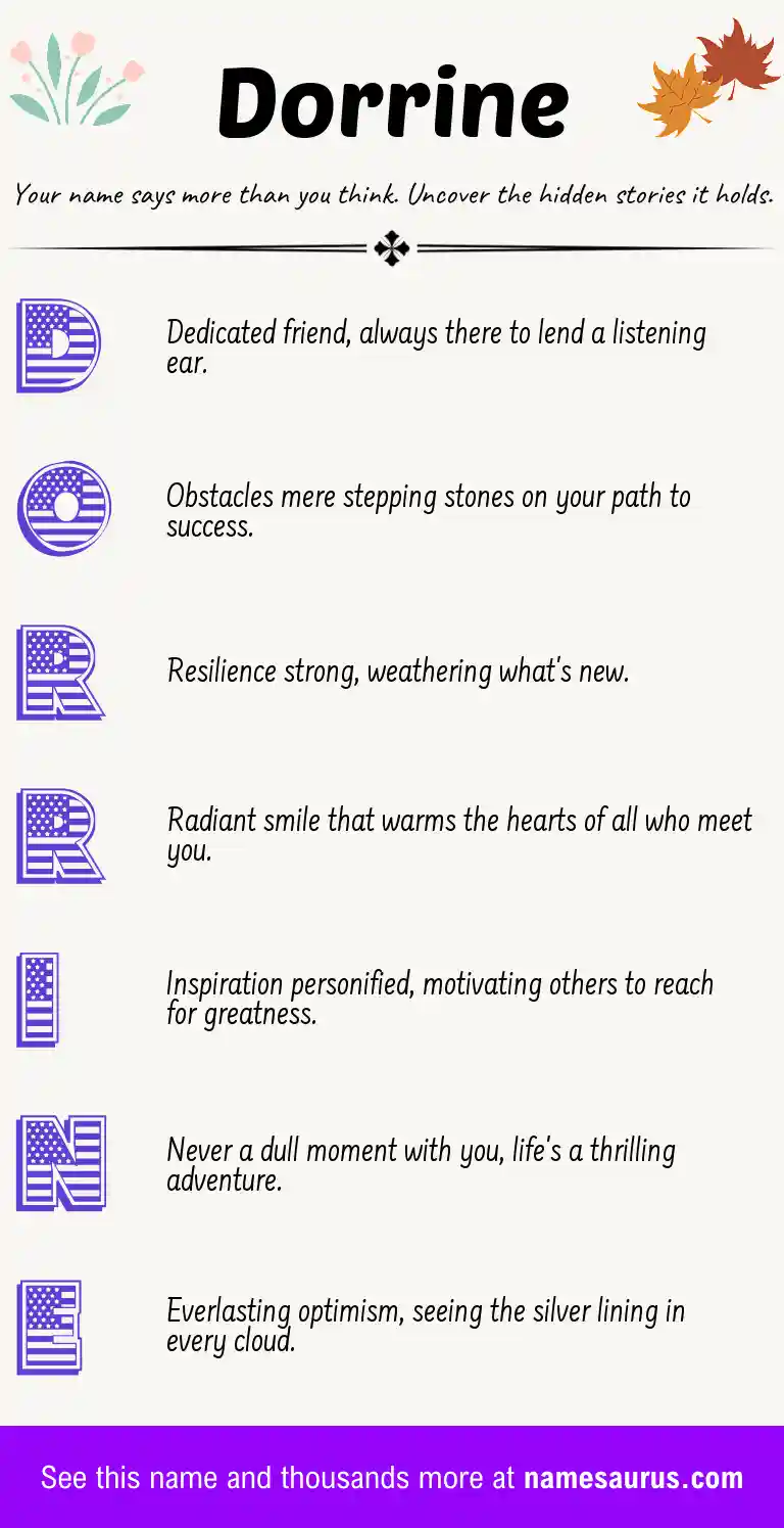 Acrostic poem about Dorrine.
