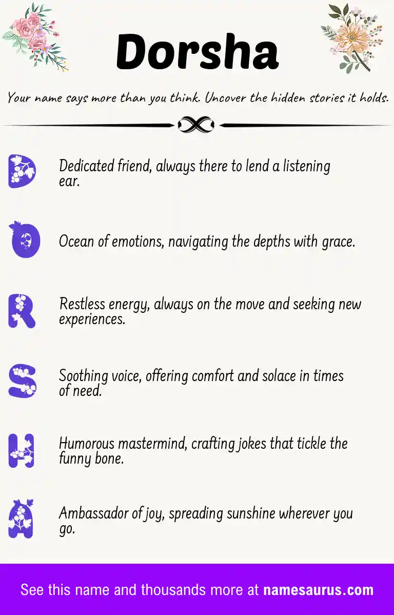 Acrostic poem about Dorsha.