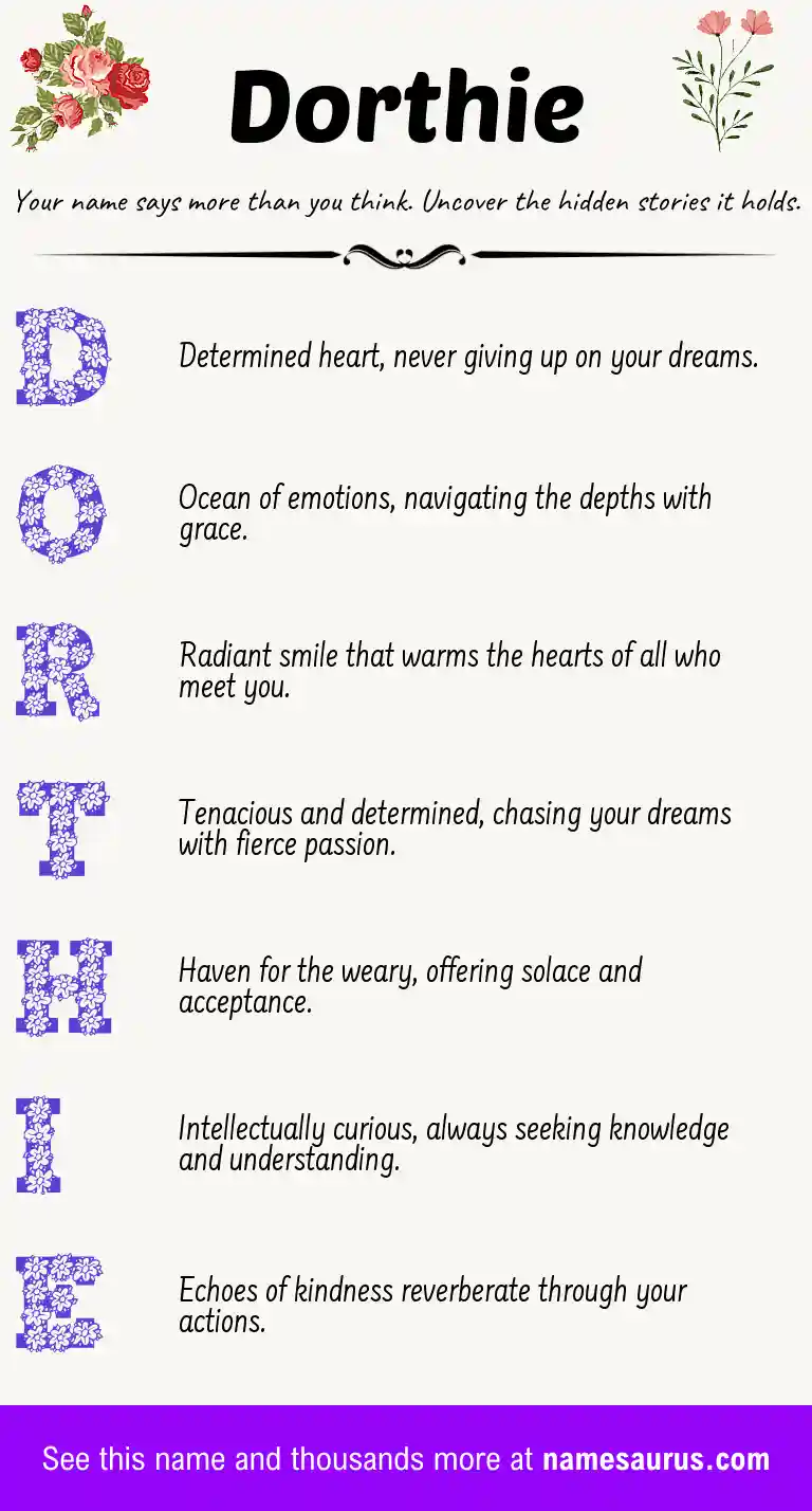 Acrostic poem about Dorthie.