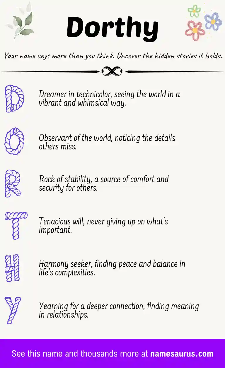 Acrostic poem about Dorthy.