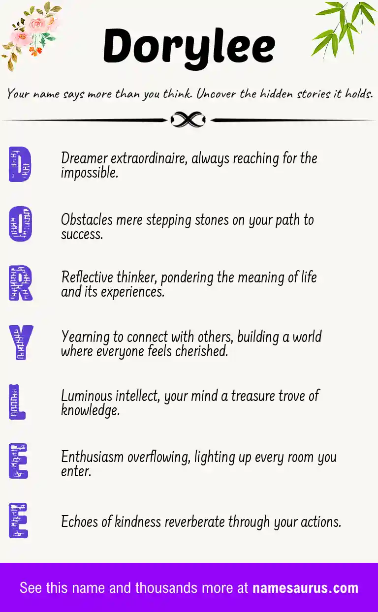 Acrostic poem about Dorylee.
