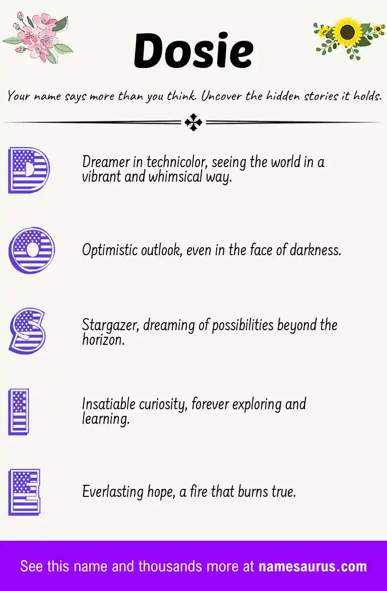 Acrostic poem about Dosie.