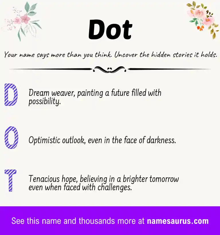 Acrostic poem about Dot.