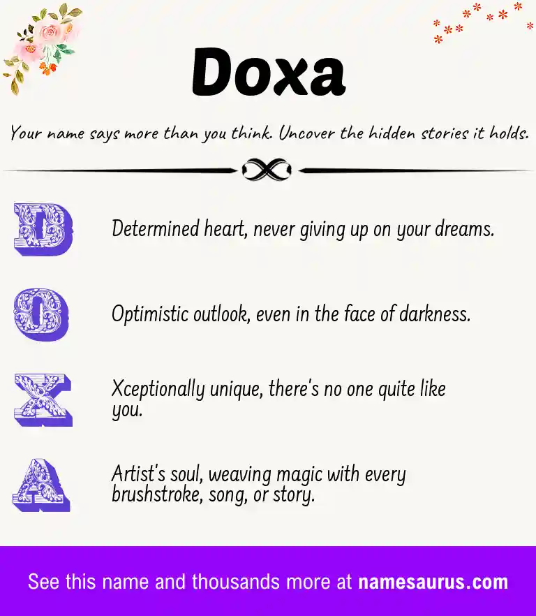 Acrostic poem about Doxa.