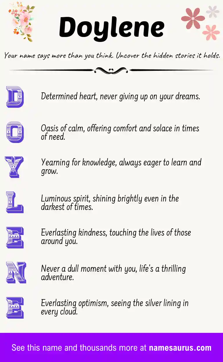 Acrostic poem about Doylene.