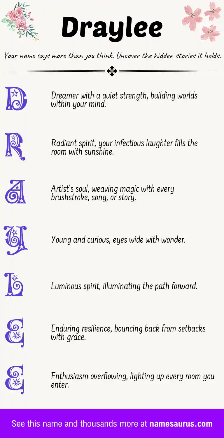 Acrostic poem about Draylee.
