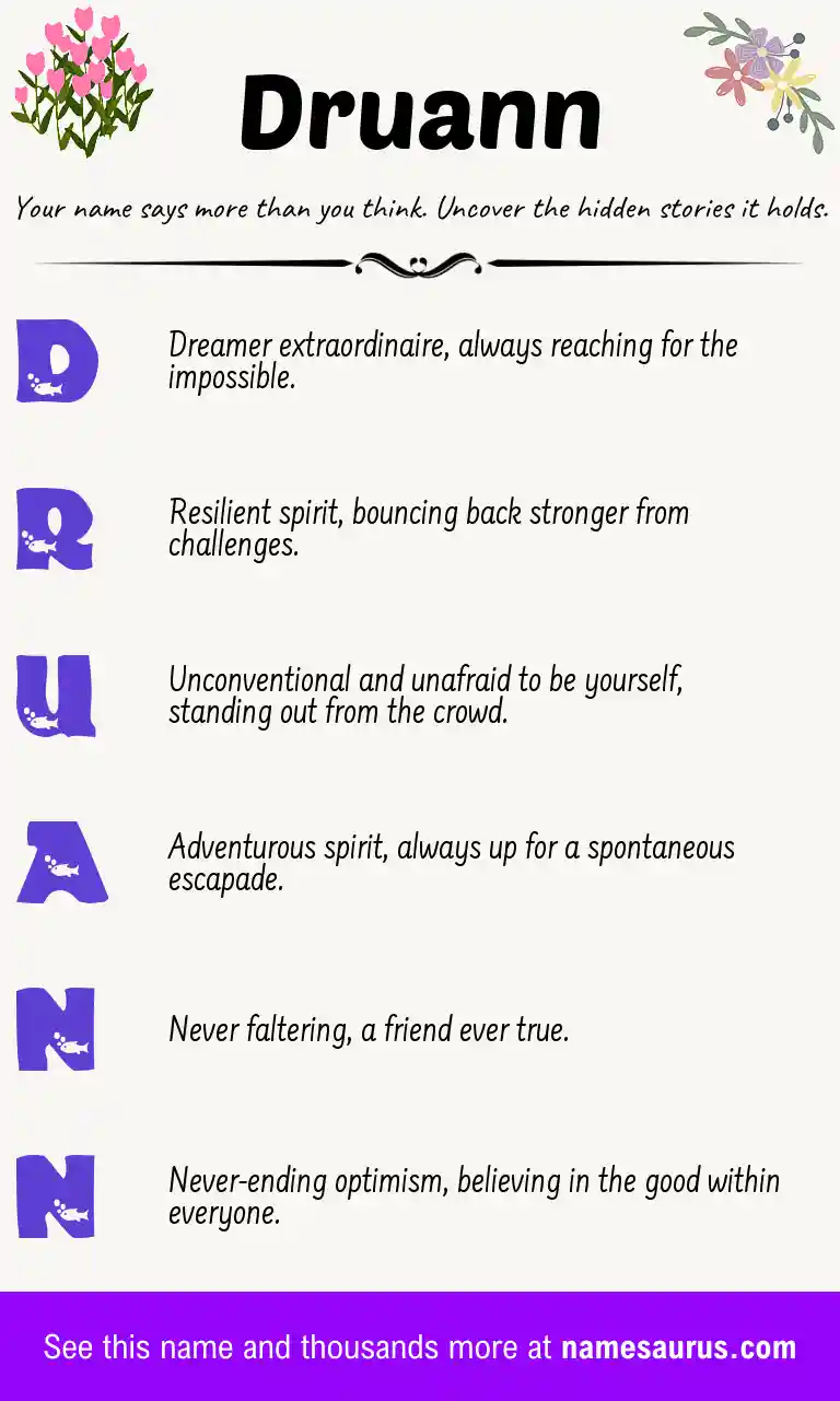 Acrostic poem about Druann.