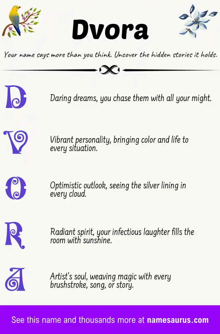 Acrostic poem about Dvora.