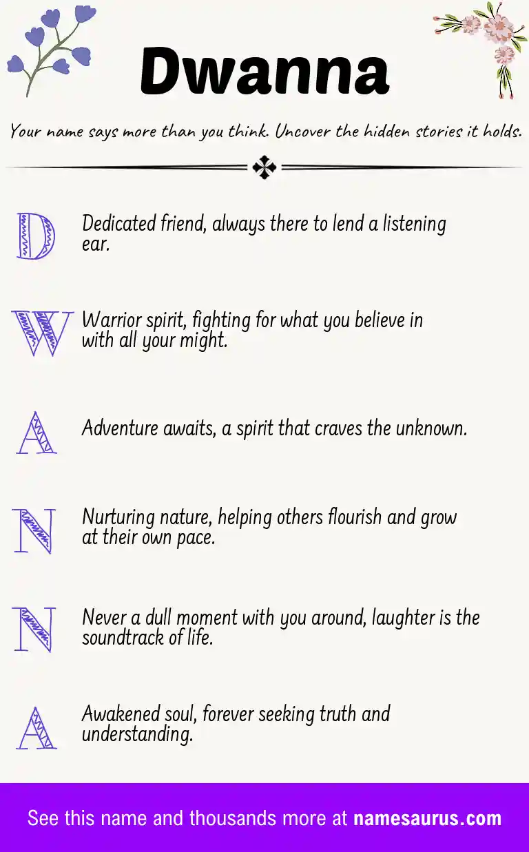 Acrostic poem about Dwanna.