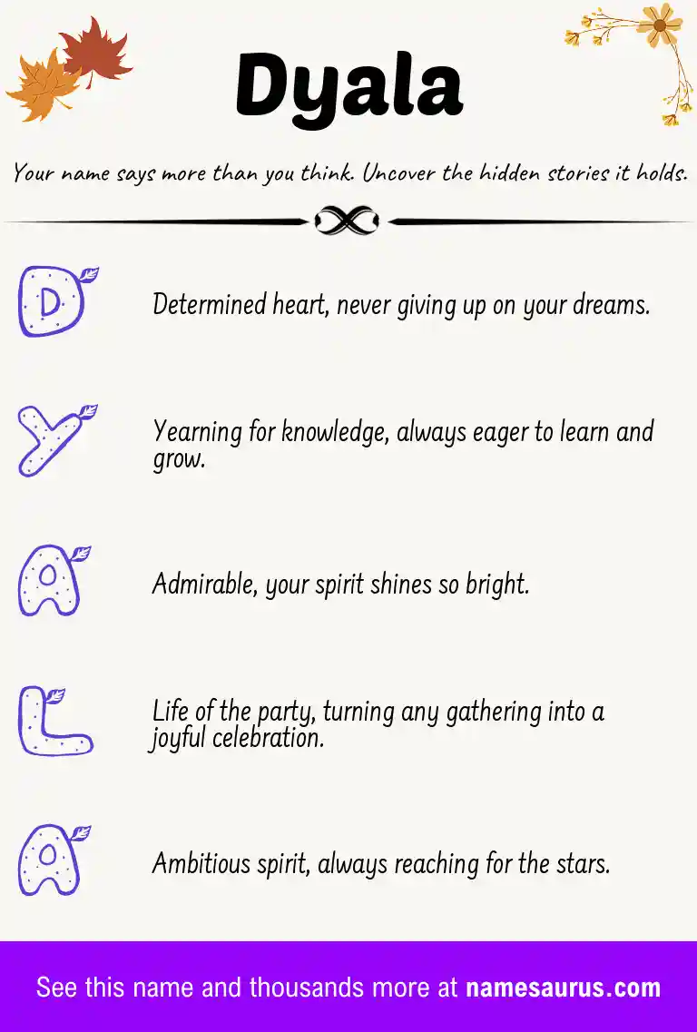 Acrostic poem about Dyala.