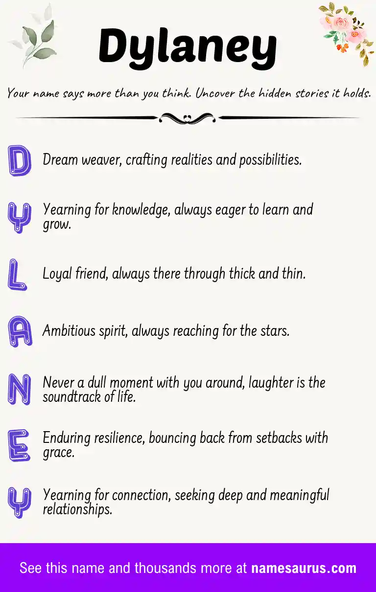 Acrostic poem about Dylaney.
