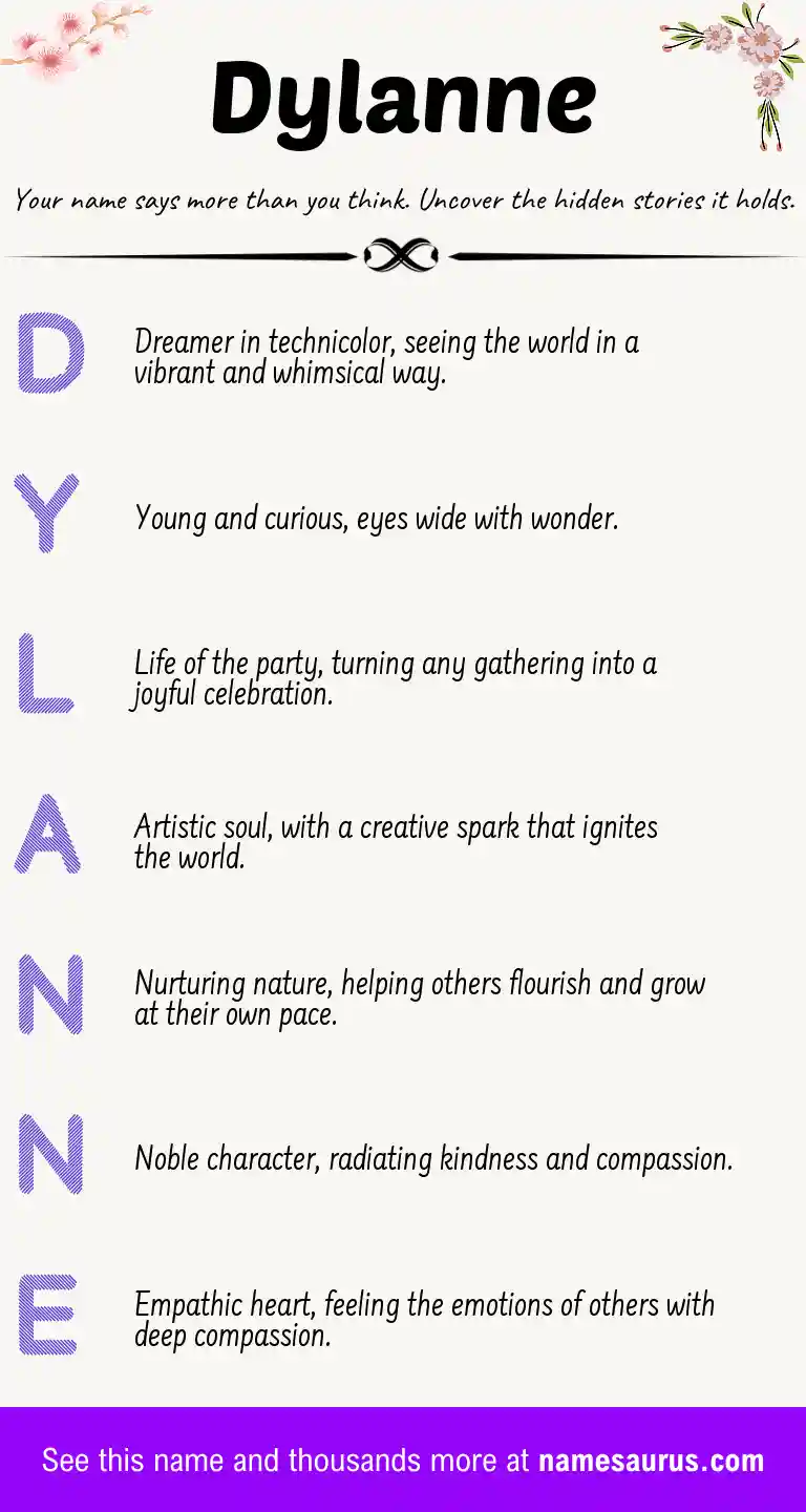 Acrostic poem about Dylanne.