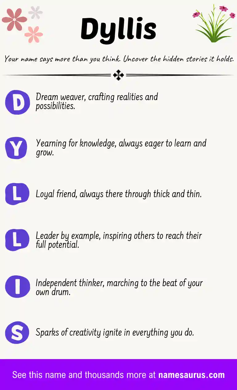 Acrostic poem about Dyllis.