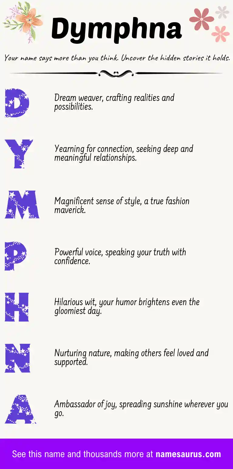 Acrostic poem about Dymphna.