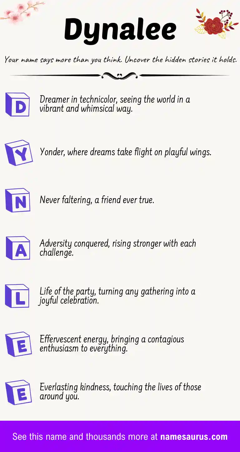 Acrostic poem about Dynalee.