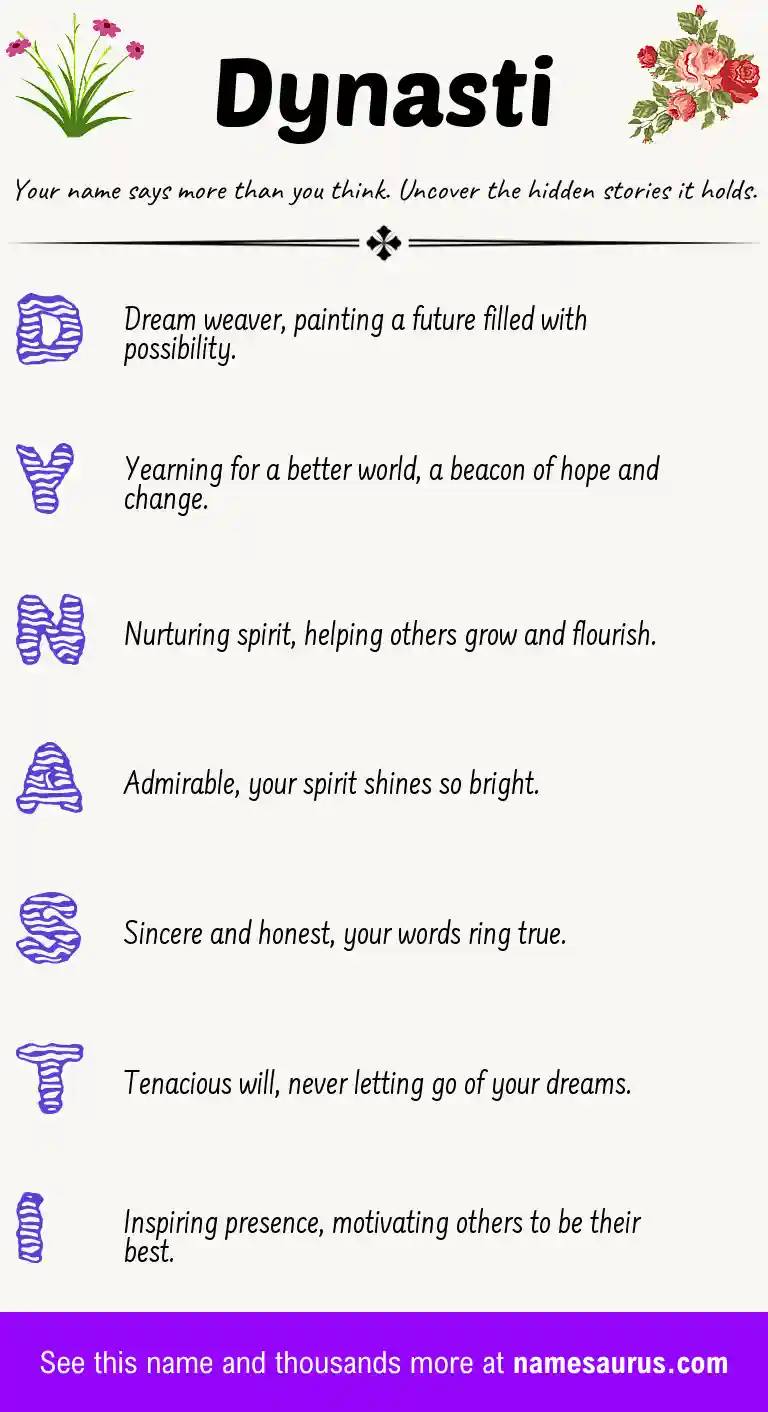 Acrostic poem about Dynasti.